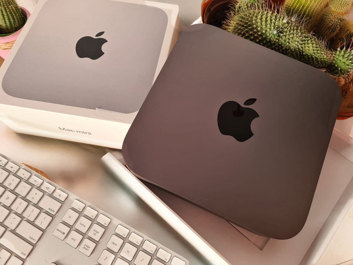 Apple Mac Mini 2018 - overhead lifestyle shot