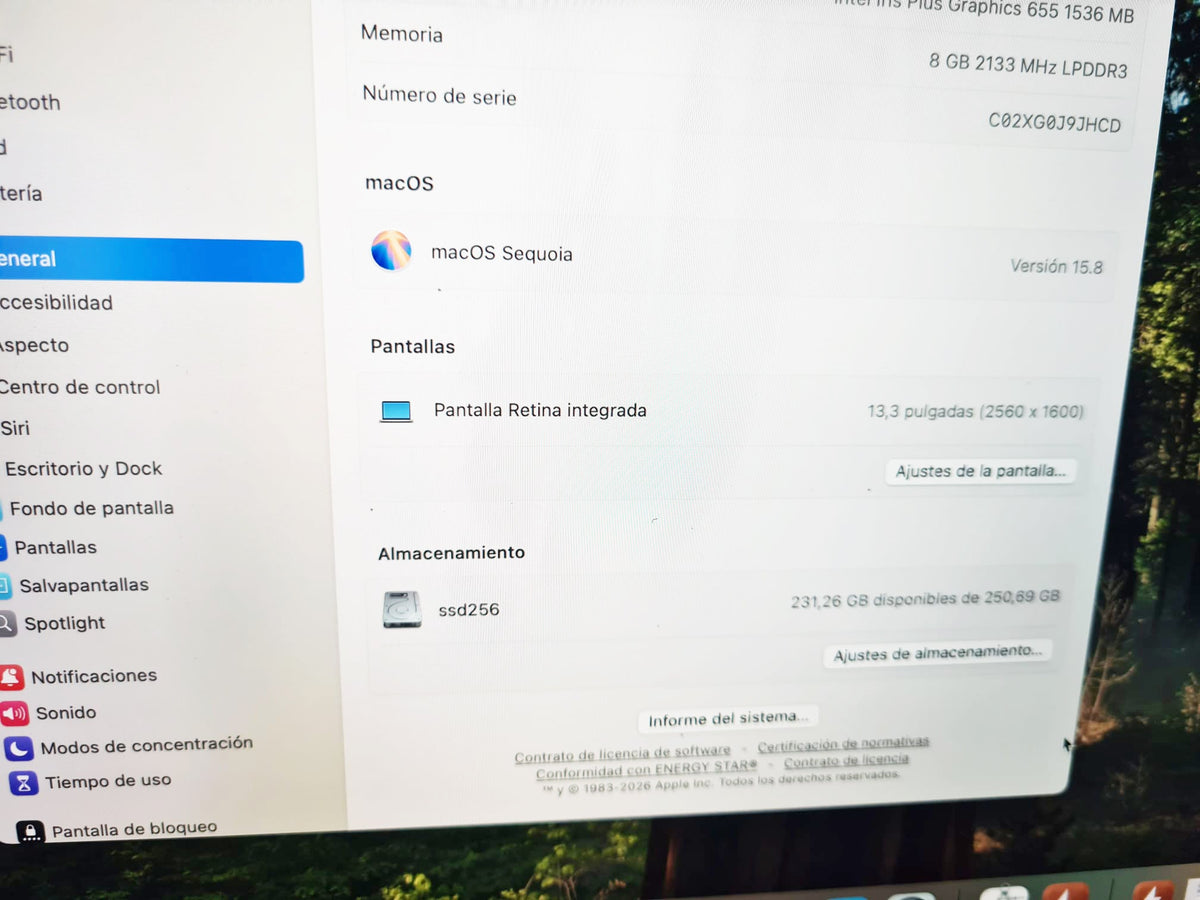 MacBook Pro 13 2018 Touch Bar - Touch Bar detalle