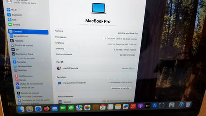 Apple MacBook Pro SSD 256GB Sequoia Garantía Ram