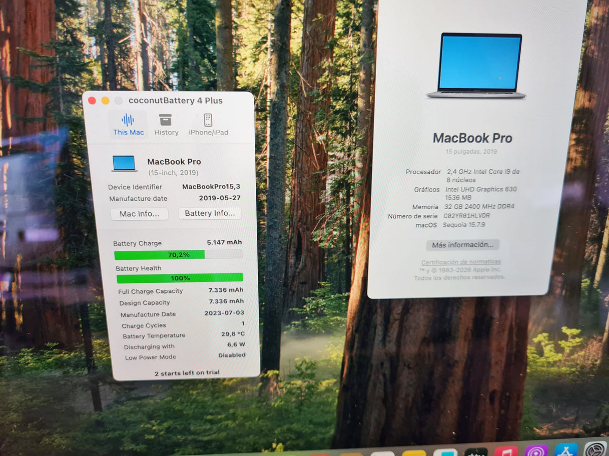 MacBook Pro 15 2019 - Puertos USB-C