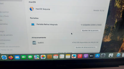 Apple MacBook 12" SSD 512GB Sequoia Garantía m7