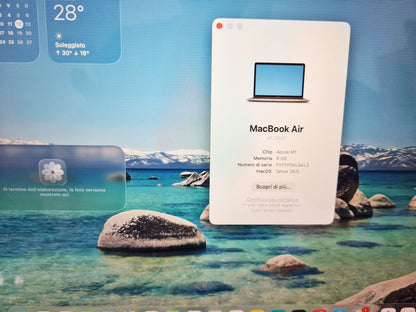MacBook Air M1 - Acerca de este Mac chip M1 8GB
