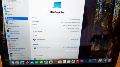 Apple MacBook Pro SSD 256GB Sequoia Garantía Ram