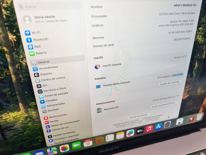 MacBook Pro 15 2018 - detalle teclado Touch Bar